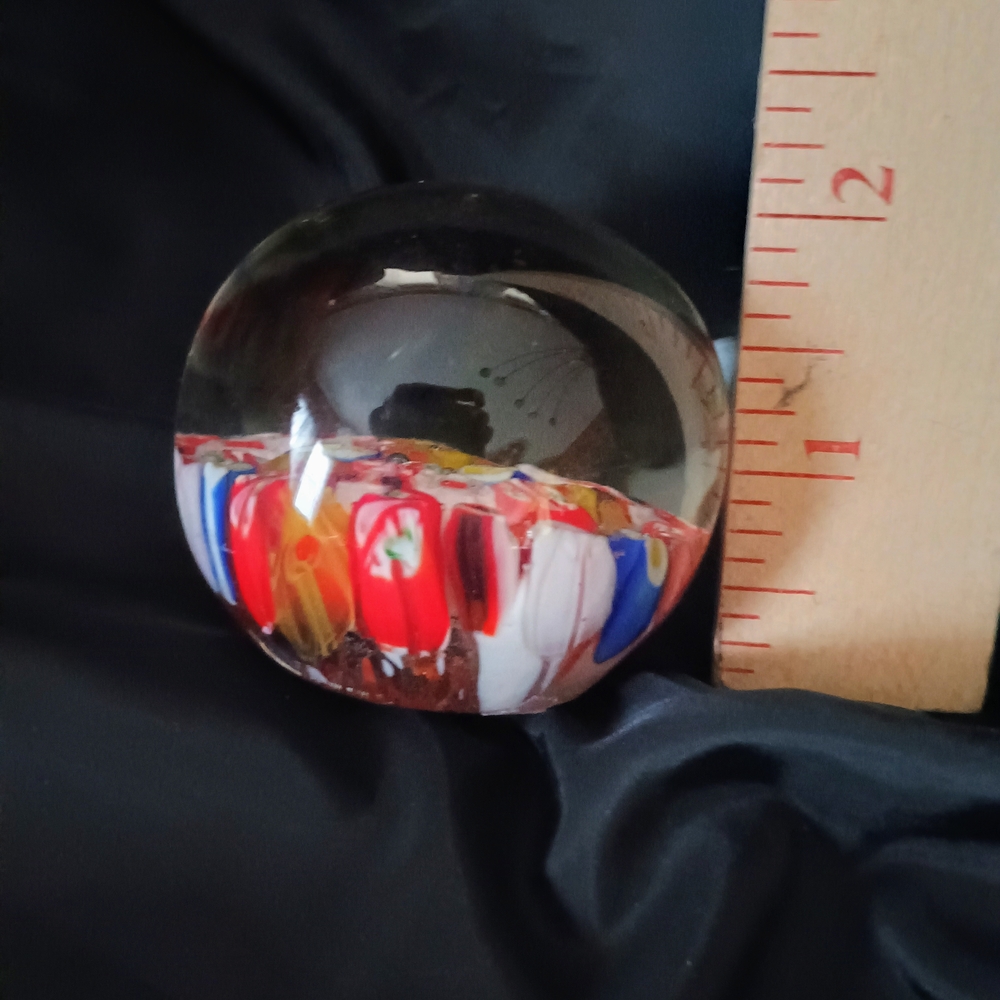 Colorful Millefiori Glass Paperweight #2 - Picture 3 of 4
